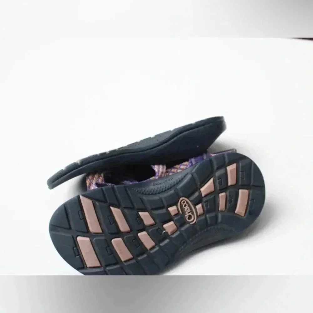 Chaco Kids Purple Patterned Strap Sandals